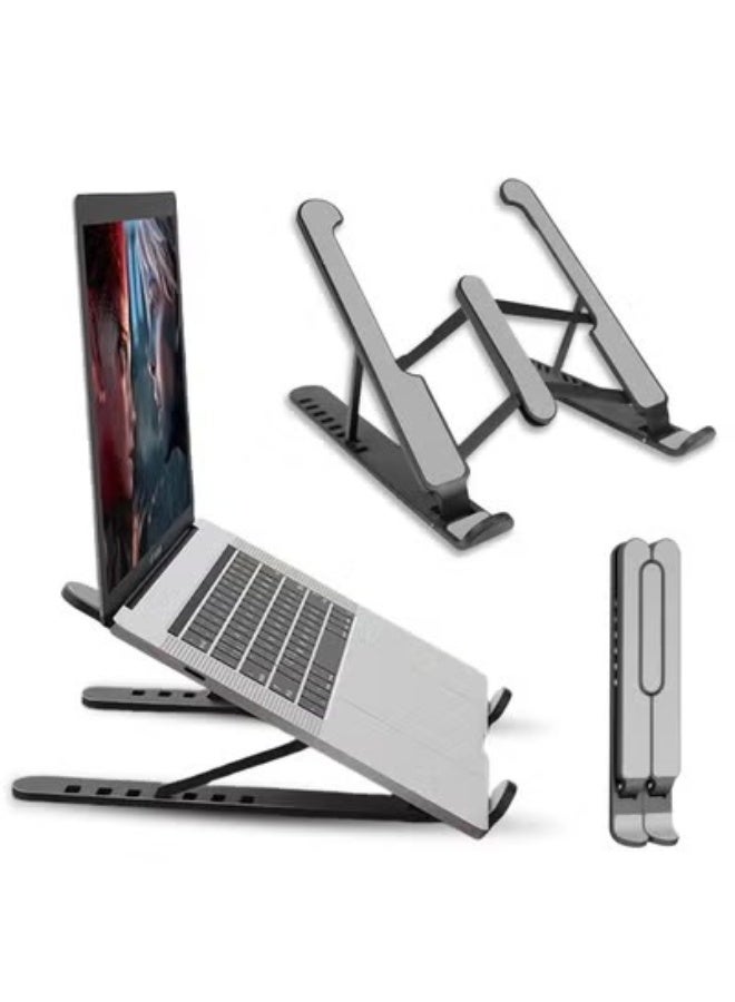 دي إم جي تك حامل محمول 6 سرعة قابل للتعديل ABS سيليكون قابل للطي حامل محمول 10-15.6 قدم محمول أسود - Image 1